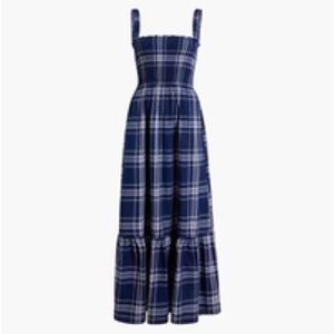 Hill House Blue Plaid Maxi Dress